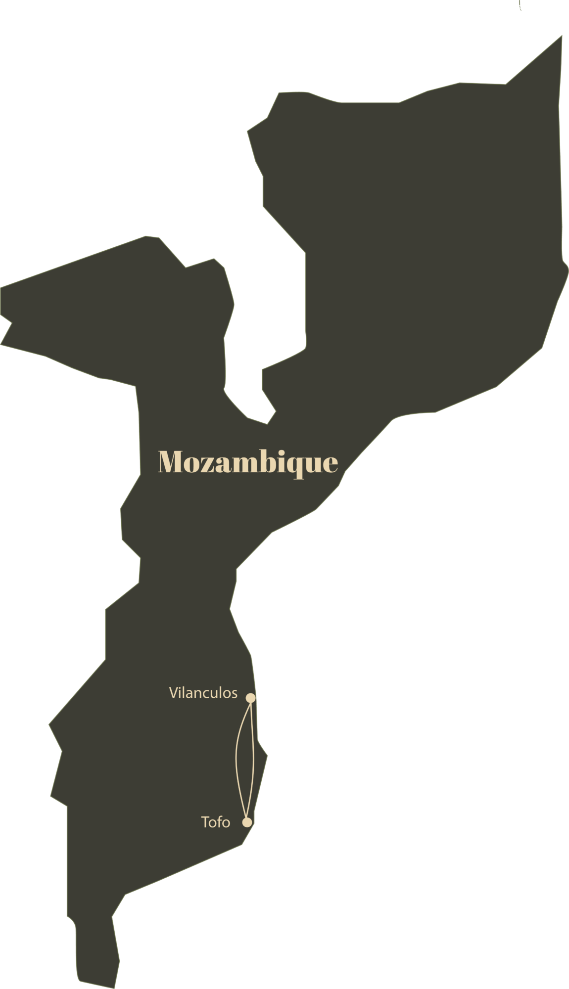 Met Safari Atelier naar Mozambique - Routekaart reis Mozambique; Vilanculos en Tofo