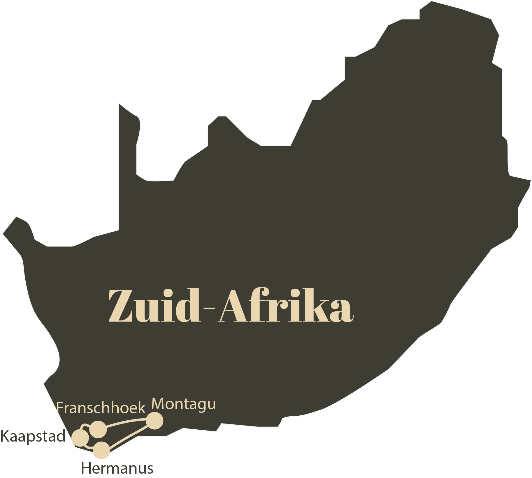 Routekaart Zuid-Afrika - Familiereis West-Kaap - Safari Atelier Routekaart Zuid-Afrika - Familiereis West-Kaap - Safari Atelier